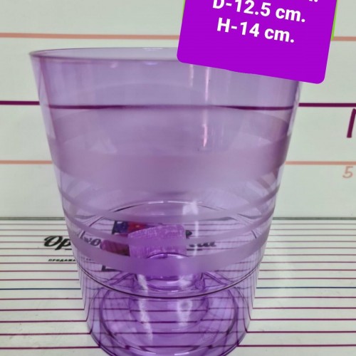 Горшок Лилия  объём 1,3 л . Цвет фиолетовый.